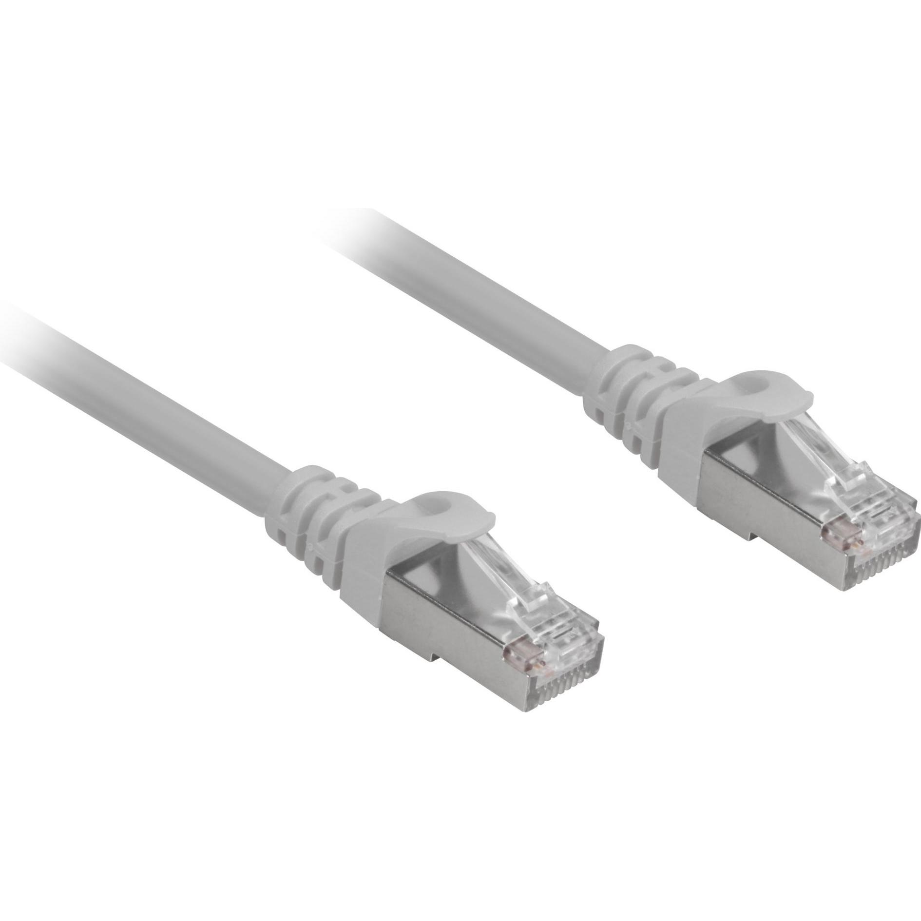 Sharkoon RJ45 CAT.6a SFTP LSOH gy 1.0m Halogenfrei - Switch (S/FTP, CAT6a, 1 m), Netzwerkkabel
