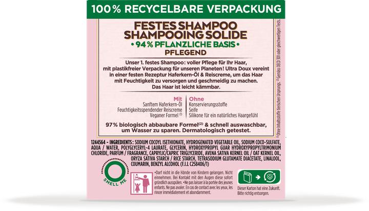 Actual product image Garnier Solid Shampoo Gentle Oat Milk (Solid shampoo, 60 g)