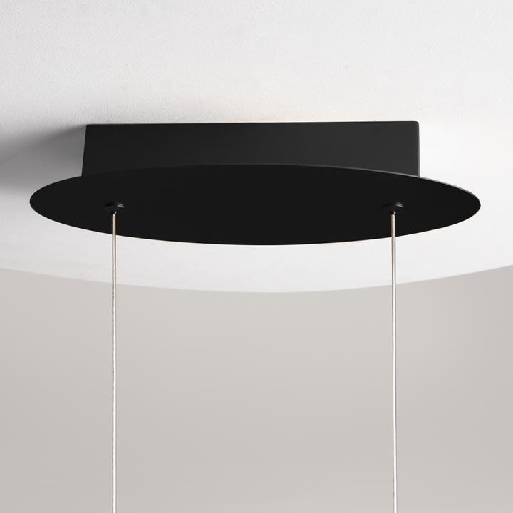 Produktbild Maytoni Curve LED Pendelleuchte, Hängeleuchte 42W Schwarz 85Ra Neutralweiss (2800 lm)