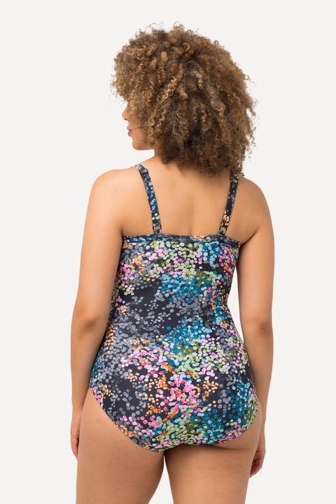 Image du produit Ulla Popken Maillot de bain, motif à pois, effet cache-coeur, bonnets souples, matière recyclée (60)