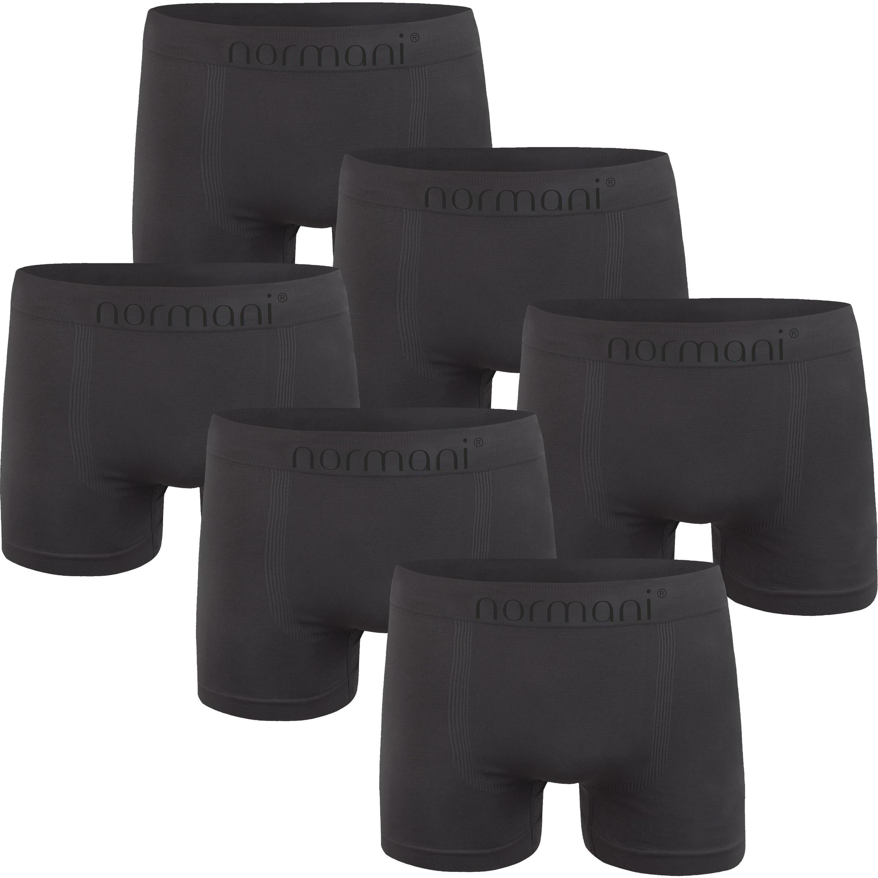 Normani, Herren, Unterhosen, 6 Stück Mikrofaser-Boxershorts für Herren aus Nylon, Grau, (M, 6er Pack)