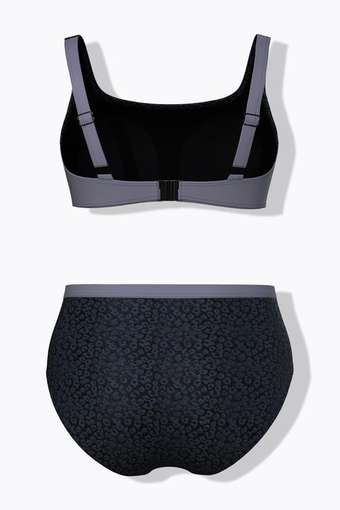 Actual product image Ulla Popken Tonal Leopard Print Bikini Set (58, 60)