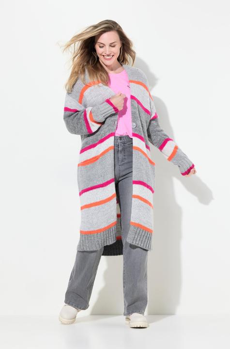 Produktbild Laurasøn Long Strickjacke, Knopfverschluss, Langarm, Taschen (M)
