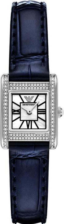 Actual product image Emporio Armani AR11718 Dark blue leather & crystal stones (Watch with gemstone, 26 mm)