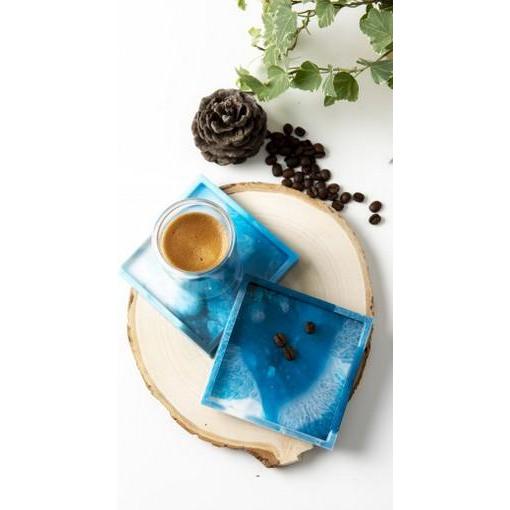 Thumbnail - Pebeo, Künstlerfarbe + Bastelfarbe, Quadratische Glasuntersetzerform (Schwarz)