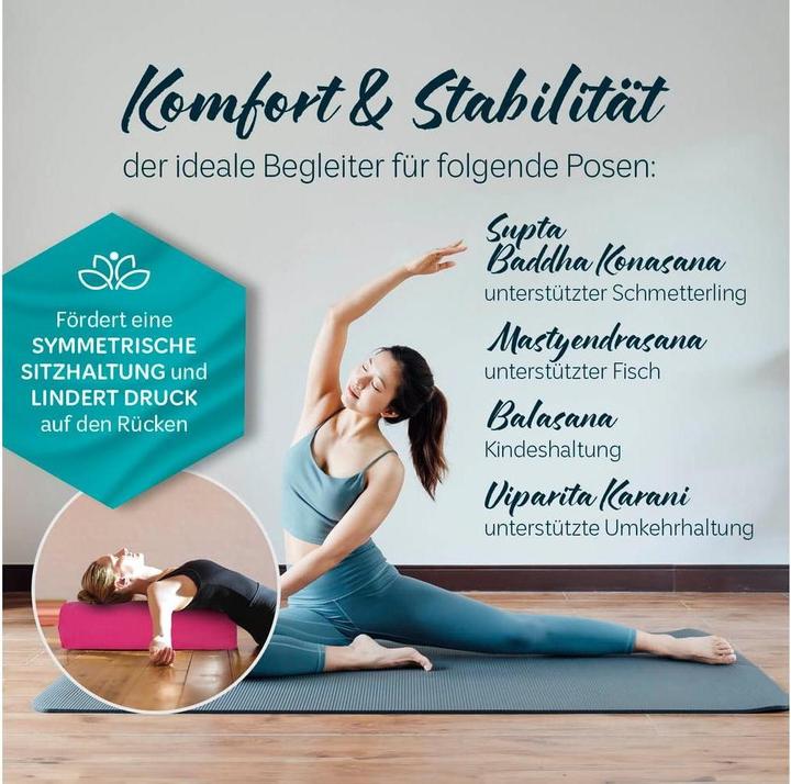 Produktbild DoYourSports Yogakissen Bolster Paravati (13 cm)