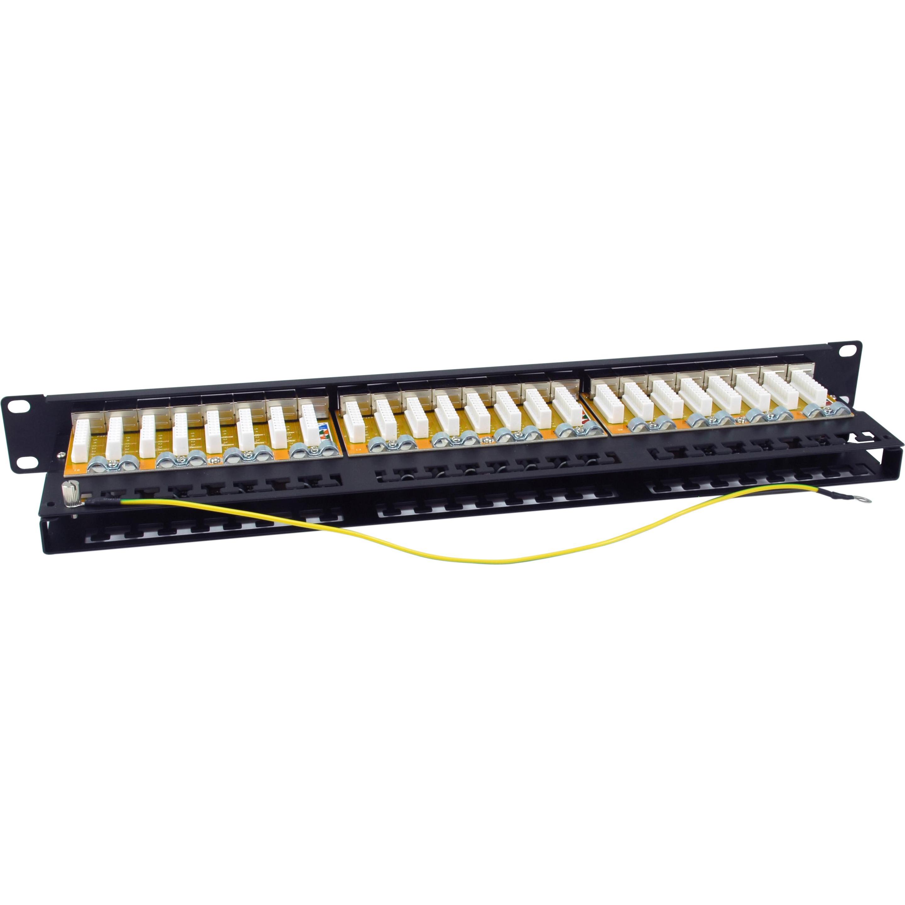 Thumbnail - equip Patchpanel 48x RJ45 Cat6A 19" FTP 1HE Premium schwarz, Server Zubehör, Schwarz