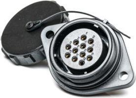 Actual product image RS PRO Power connector Panel-mounting socket, 12-pole 10A, solder connection IP68