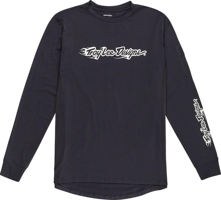 Actual product image Troy Lee Designs Ruckus Long Sleeve Ride Tee, Burn Out, carbon, M (M)