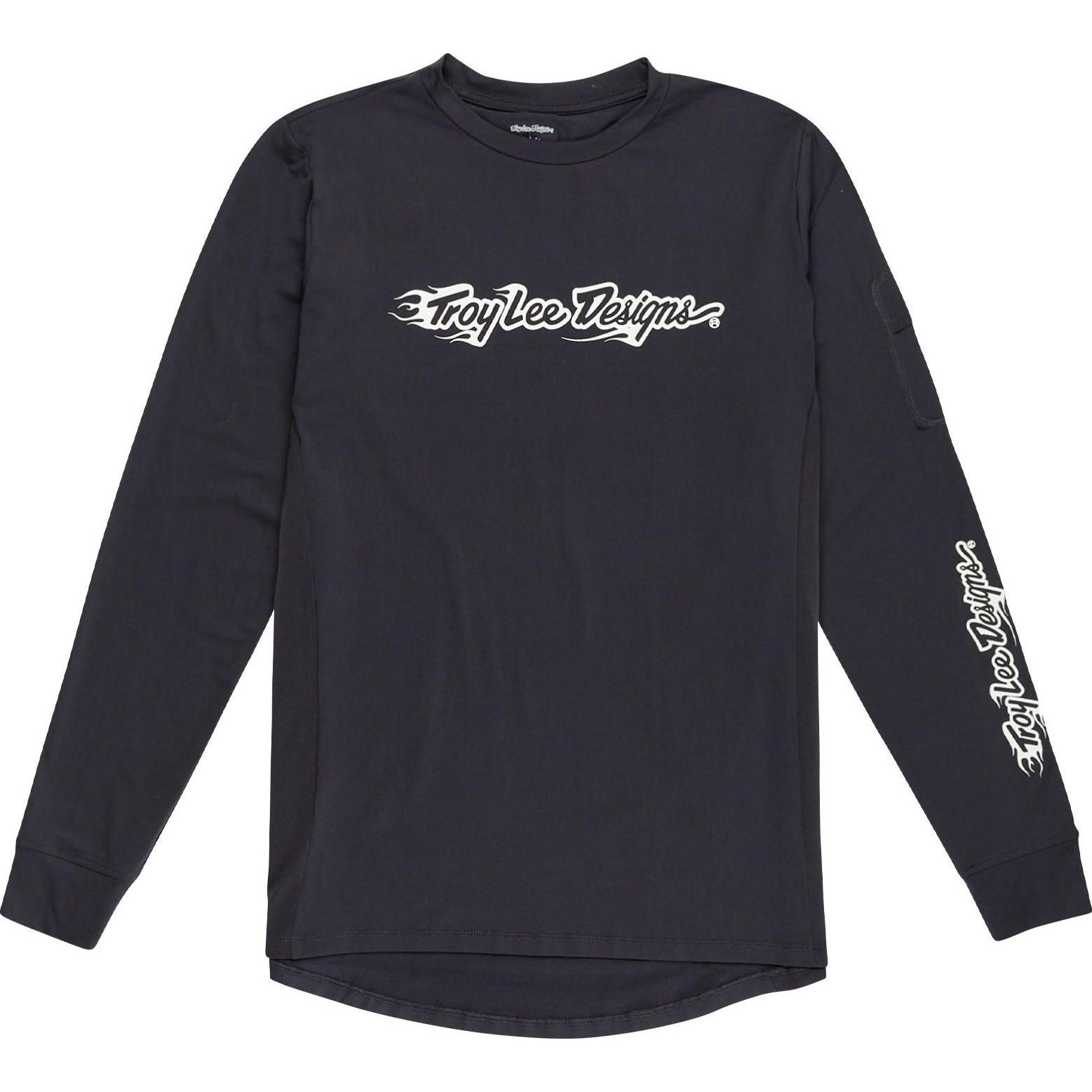 Troy Lee Designs, Maglia ciclismo, Ruckus Long Sleeve Ride Tee, Burn Out, carbon, M (M), Grigio, M