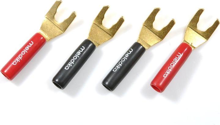 Produktbild MDSPA4 (MDSPA 4) – vergoldete Kabelschuhe für Lautsprecherkabel – 4 Stk.