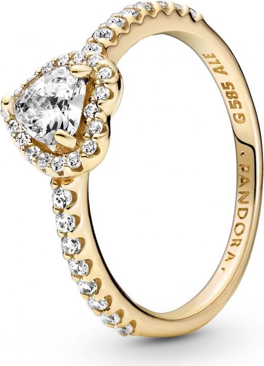 Pandora Erhabenes Herz Schmuckring (10, 50, 585/14 K Gold)