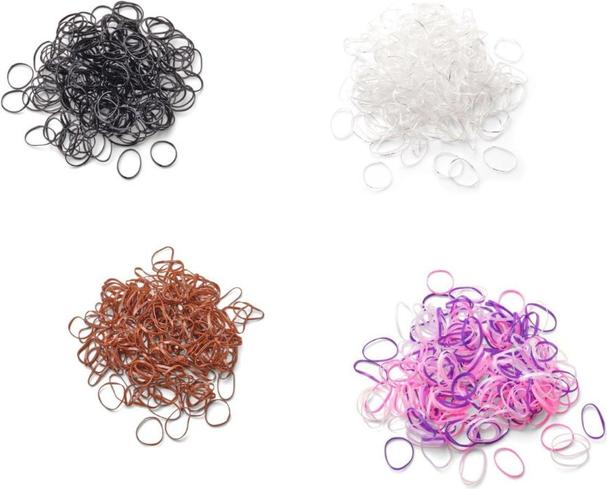 Produktbild Trisa Mini Rasta-Haargummis ila-rosa-violett 10 mm 250 Stk. (Haargummi)
