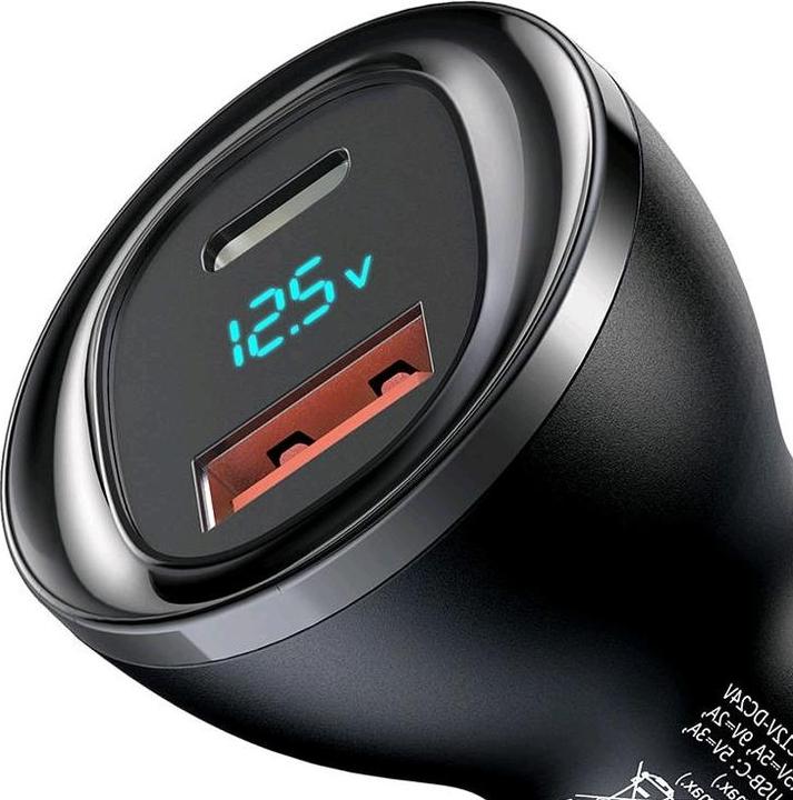 Image du produit Mcdodo Chargeur de voiture total 95W USB-A + Type-C avec affichage numérique - Noir