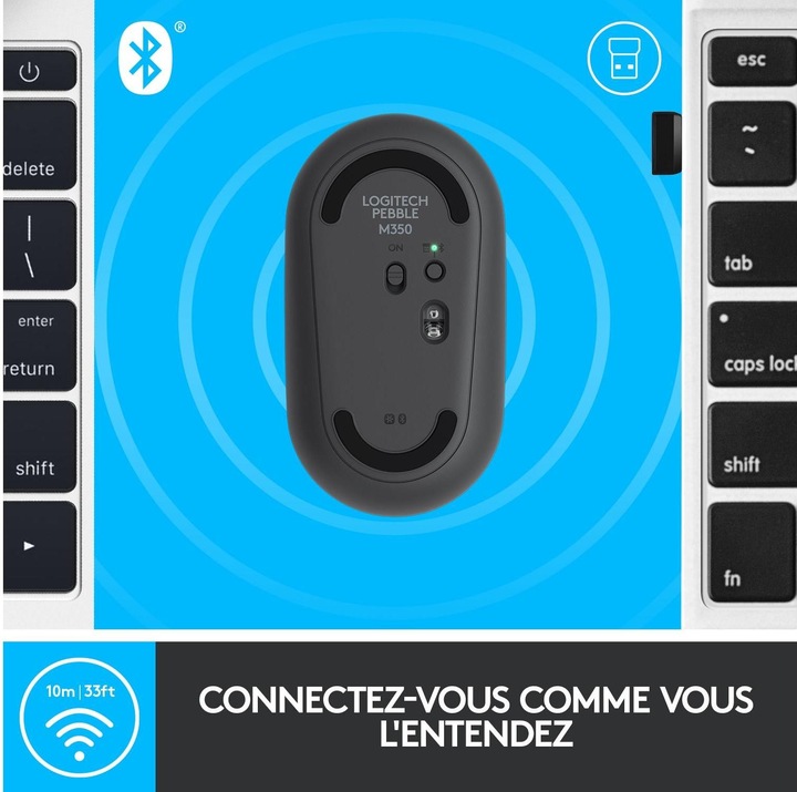 Immagine prodotto Logitech Ciottolo M350 (Senza fili)