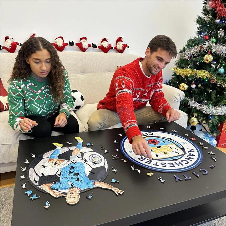 Produktbild Iconic Man City FC - Erling Haaland - Holz Puzzle Grösse L (500 Teile) (500 Teile)