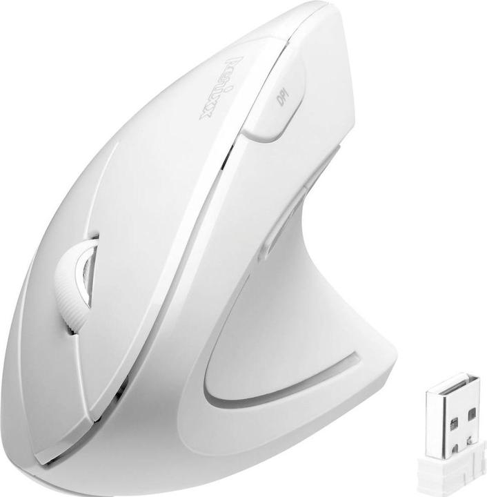 Produktbild Perixx PERIMICE-713 N W Ergonomische Maus Funk Weiss 6 Tasten 1000 dpi, 1500 (Kabellos)