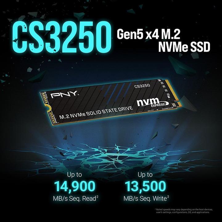 Actual product image PNY *SSD 1TB M.2 2280 PCi5.0 M280CS3250-1TB-TB (1000 GB, M.2 2280)