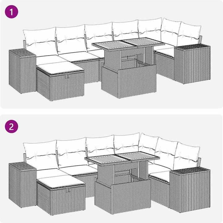 Produktbild vidaXL Garten Sofagarnitur