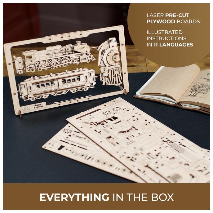 Thumbnail - Ugears 70207 Steam Express 2.5D Puzzle