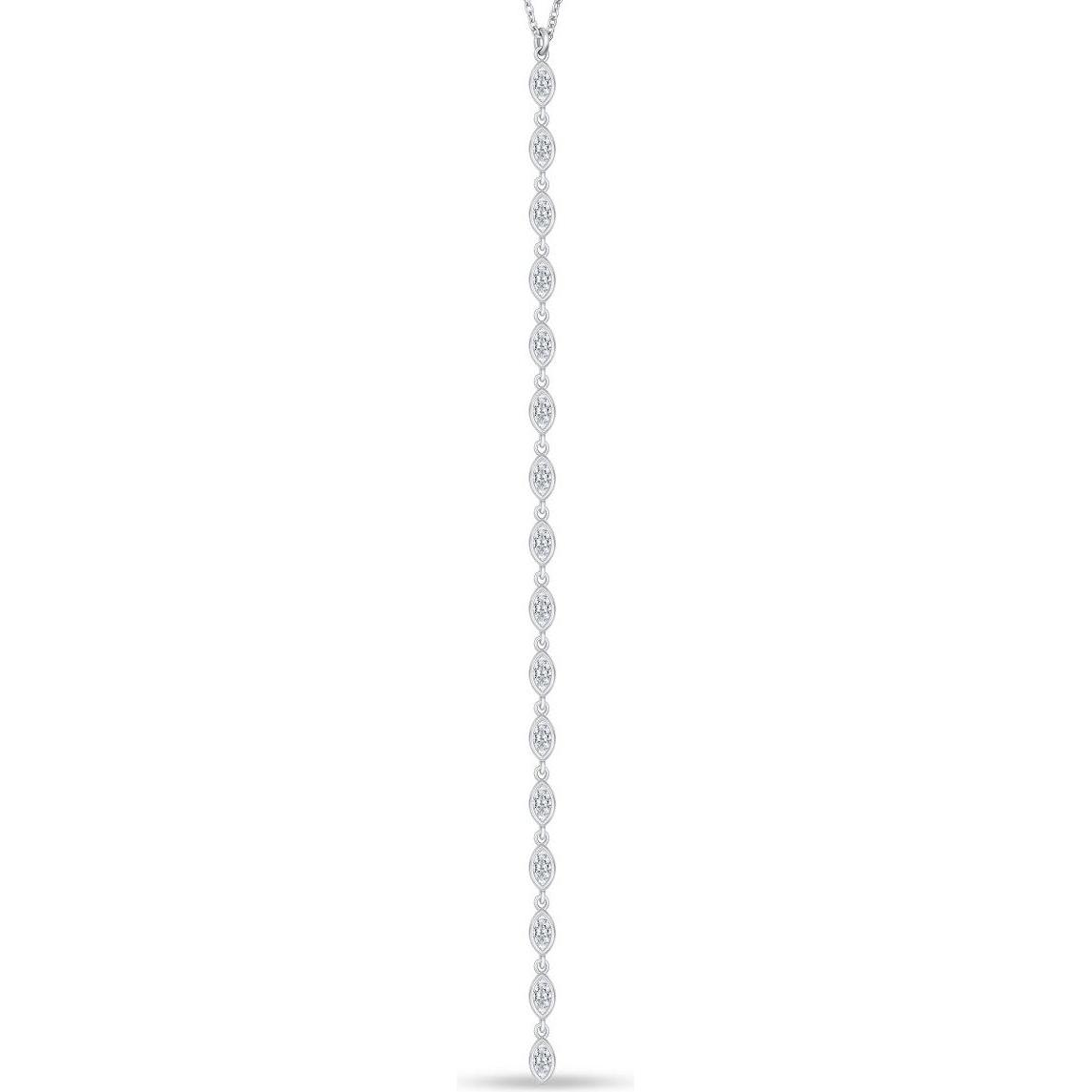 Brilio, Collana, Argento - Collana lunga con zirconi NCL146W