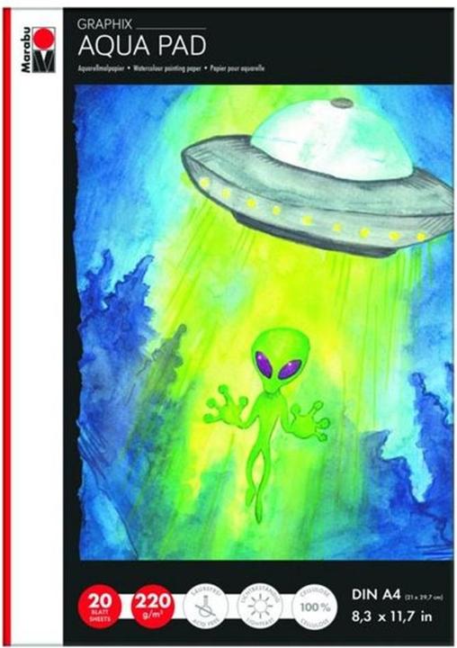 Marabu Graphix Aqua Pad (A4, Blanko, Kein Einband)
