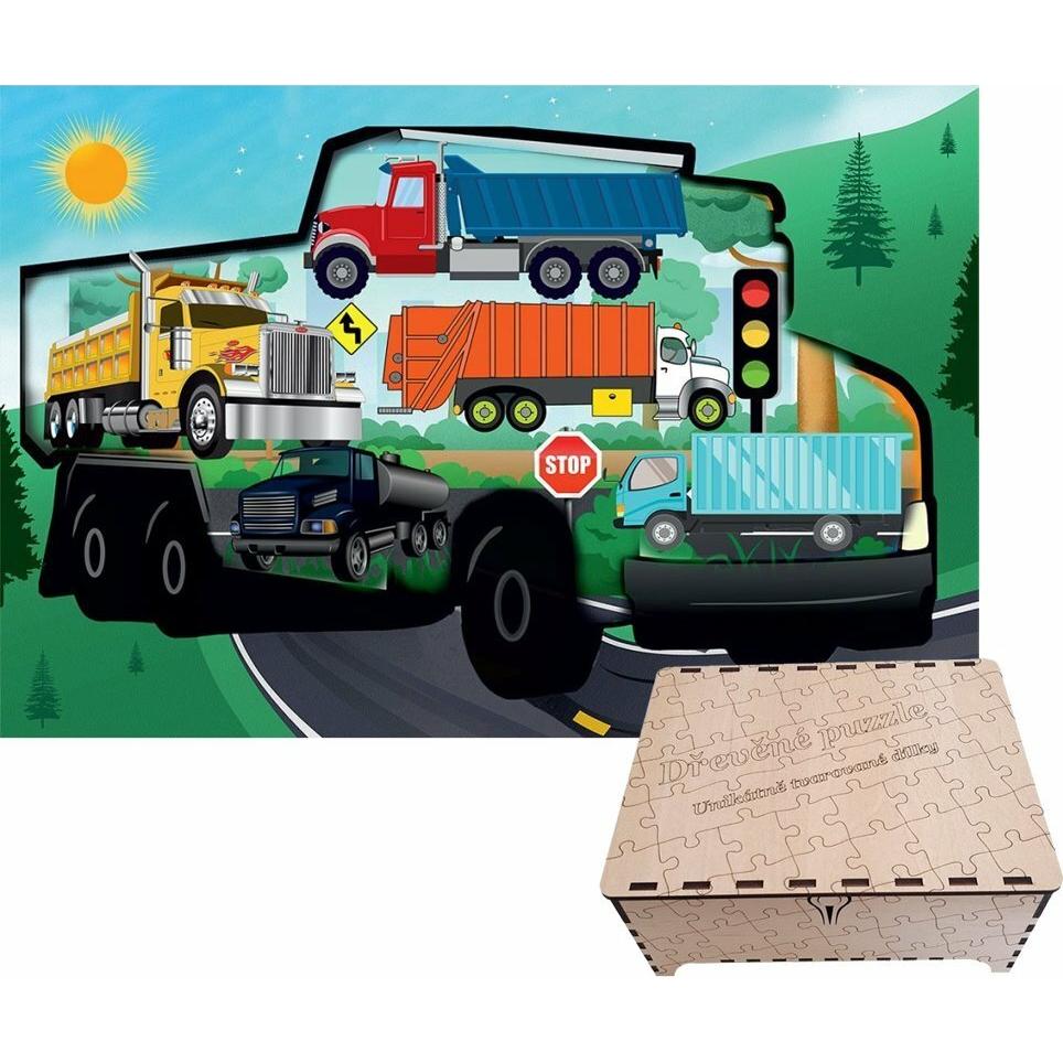 Fa Lixen Holzpuzzle Truck XL 389 Teile im Geschenkkarton (389 Teile)