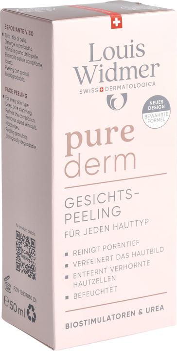Actual product image Widmer Louis Purederm Gesichtspeeling parfumiert 50 ml (Facial cleansing wipes, 50 ml)