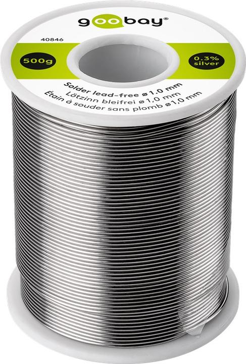 Goobay Étain de soudure sans plomb, ø 1,0 mm, 500 g (Souder)