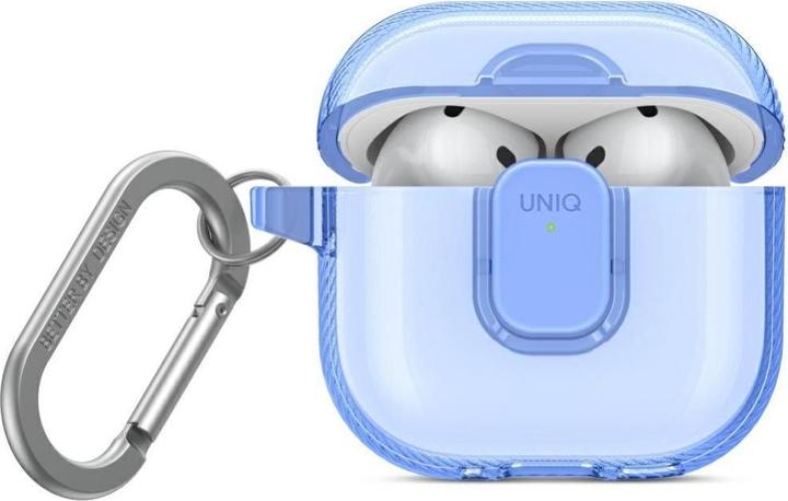 Actual product image Uniq Case Glase Pro for AirPods 4 Lock Case blue