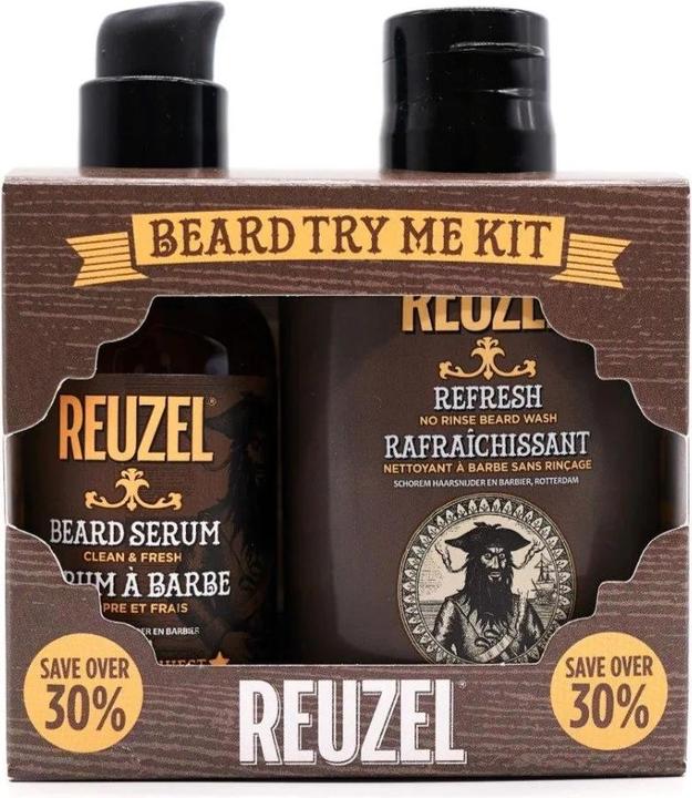 Actual product image Reuzel Beard Try Me Kit Beard Care Set - Beard Oil & No Rinse Beard Wash (100 ml)