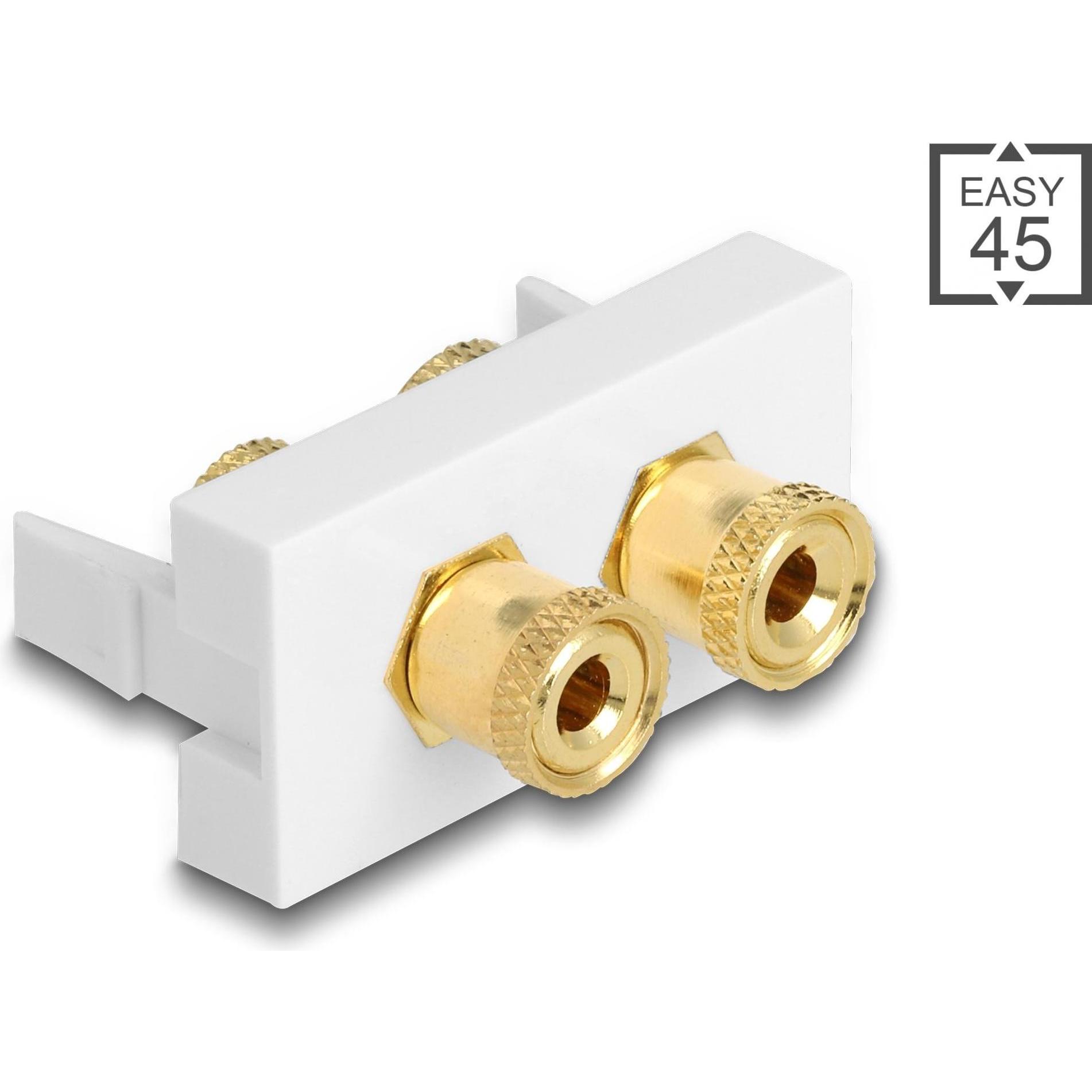 Delock Audio-Adapter 22.5x45mm, Optik 2 Spezial - Spezial (Klinkenadapter), Audio Adapter, Weiss