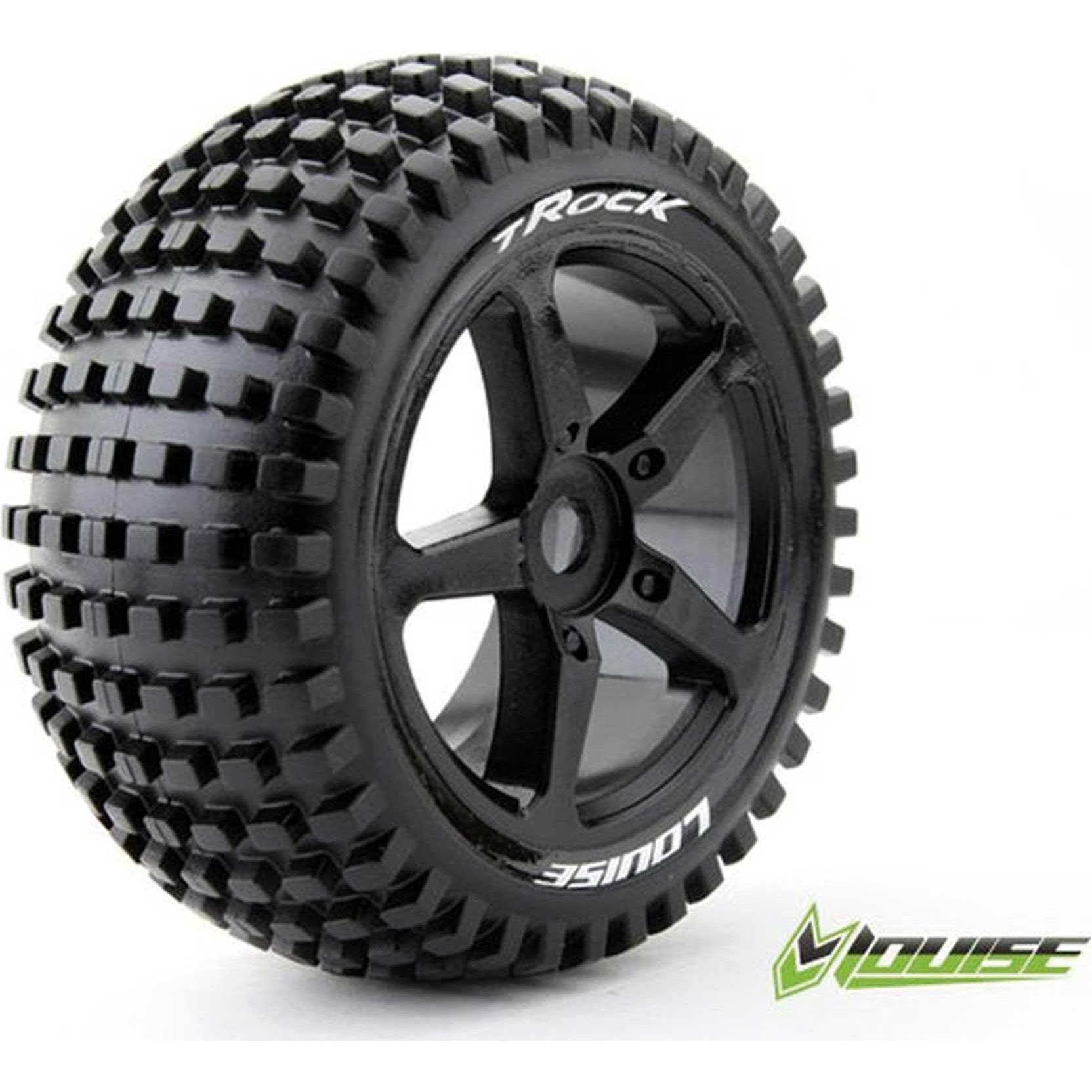 Louise T-Rock Reifen soft auf Felge schwarz 17mm (2) 1/8 Truggy