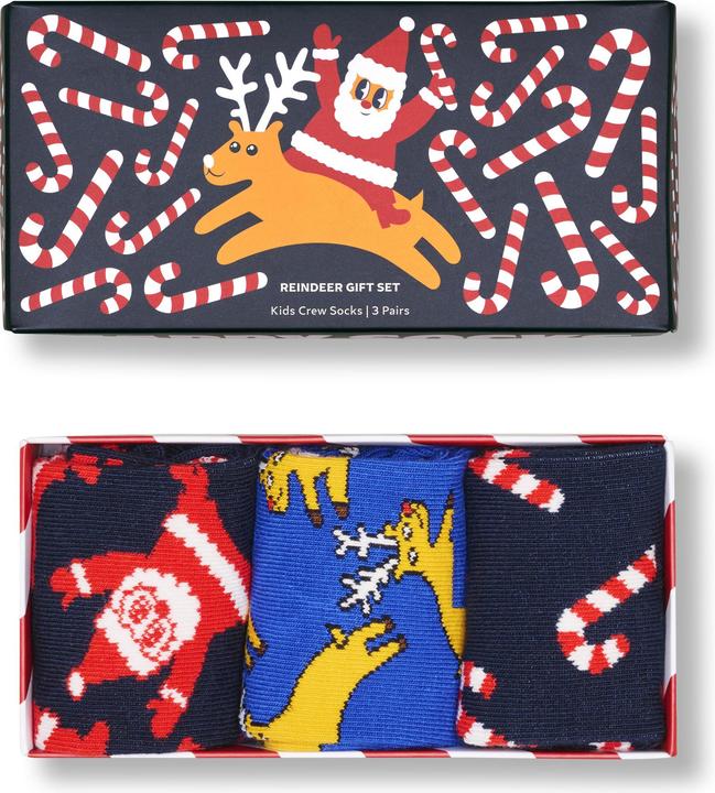 Immagine prodotto Happy Socks Set regalo Babbo Natale e il suo aiutante (confezione da 3, 28 - 31)