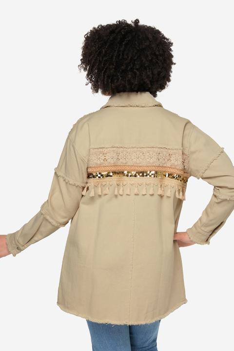 Image du produit Angel of Style Veste avec ornements tendance, col chemise et manches longues (54)