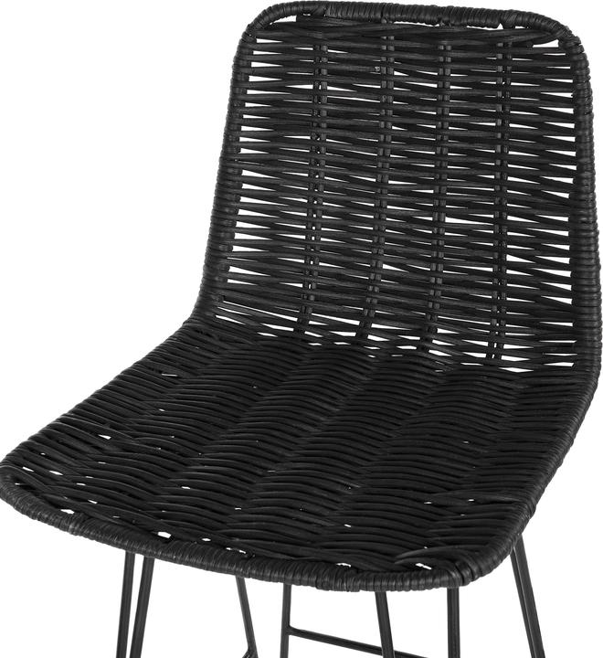 Produktbild Beliani Barhocker Rattan schwarz 2er Set CASSITA