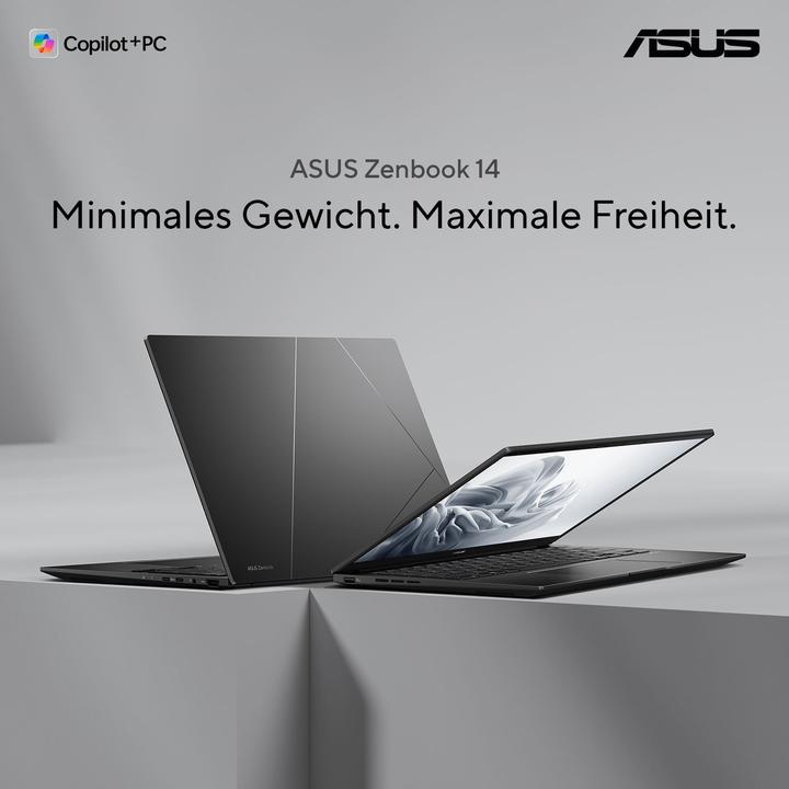 Actual product image ASUS Zenbook 14 AI R7-445 32 1TB UM3406GA-QD030W W11H (14", 1000 GB, 32 GB, DE, AMD Ryzen AI 7 445)