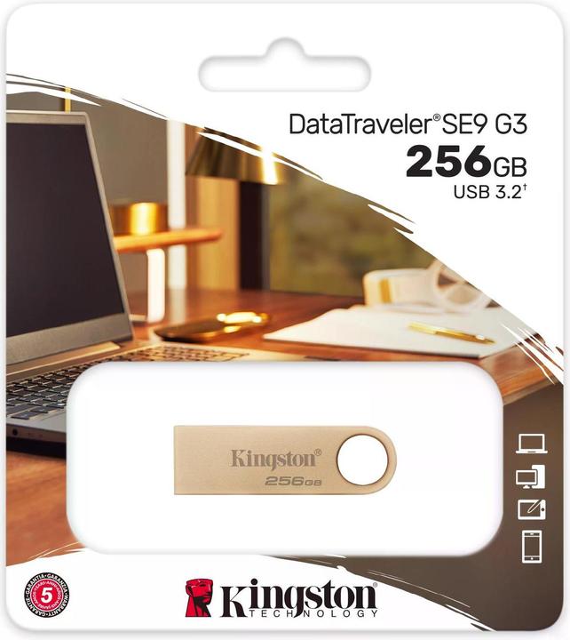 Actual product image Kingston DataTraveler SE9 G3 (256 GB, USB 3.2, USB-A)