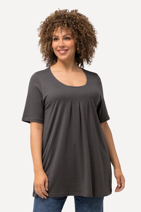 Actual product image Ulla Popken Essential Front Pleat Tee (54)