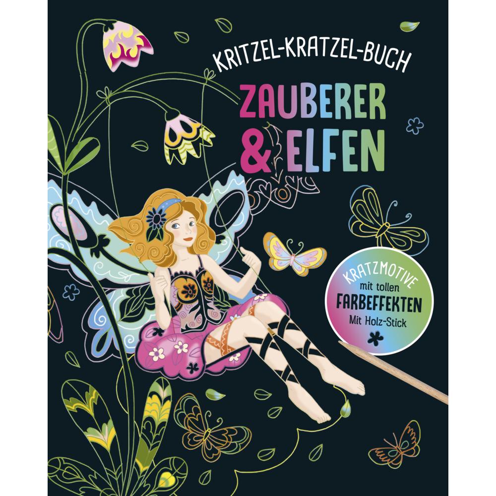 Zauberer und Elfen - Kritzel-Kratzel-Buch für Kinder ab 5 Jahren, Kinderbücher