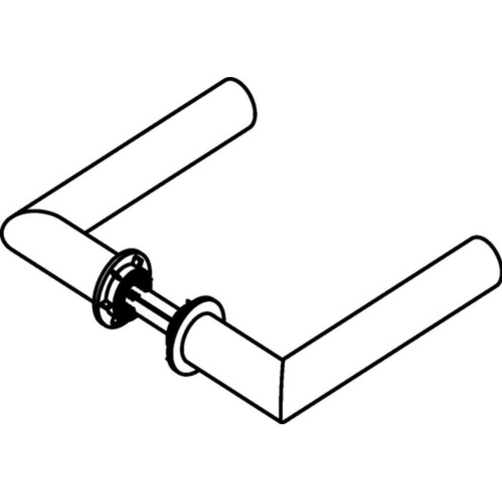 Thumbnail - Hewi, Türgriff + Fenstergriff, Türdrückerpaar 162PCM / 162XAM Edelstahl XA mit Mini-Drückerrosette Vierkantstift 8 mm (T...
