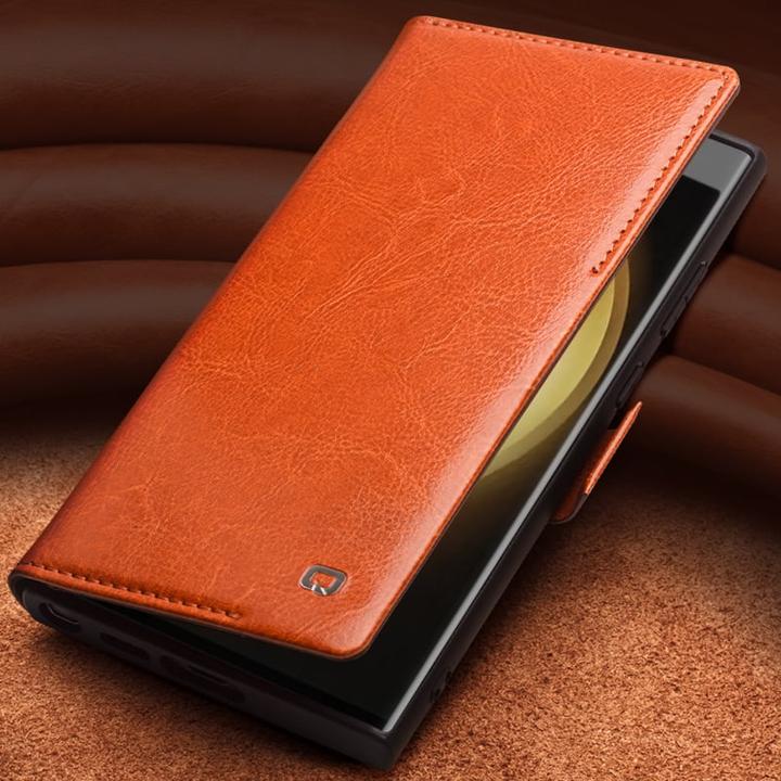 Produktbild QiAlino Hülle Flip mit magnetischem Verschluss (Samsung Galaxy S24+)