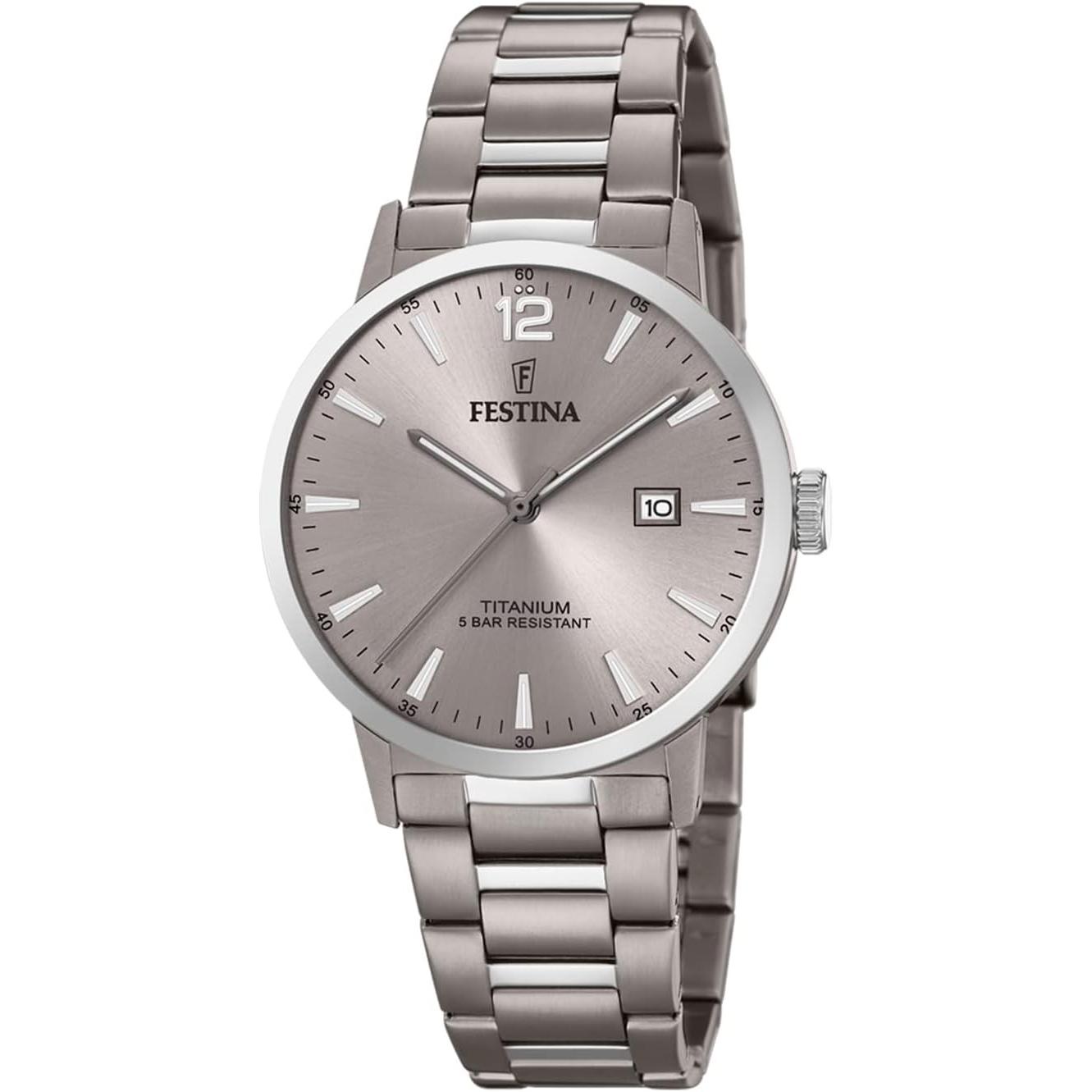 Festina, Horloge, Titanium, Grijs, (Analoog horloge, 40 mm)