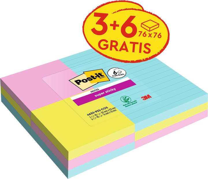Productafbeelding Post-it Super kleverig (76 x 76 mm, 101 x 152 mm)