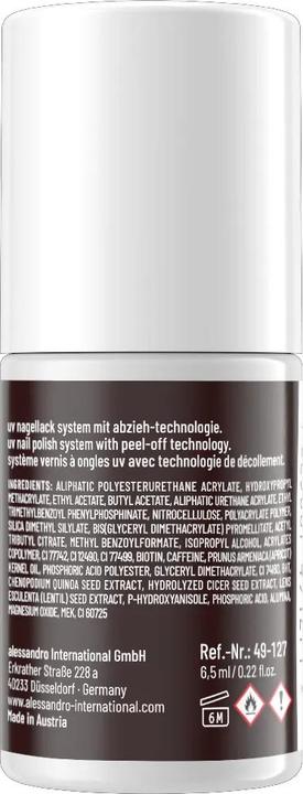 Immagine prodotto Alessandro ALESSAN Striplac UV Colour Midn Re 6.5ml (127 Rosso notte, Vernice UV gel)