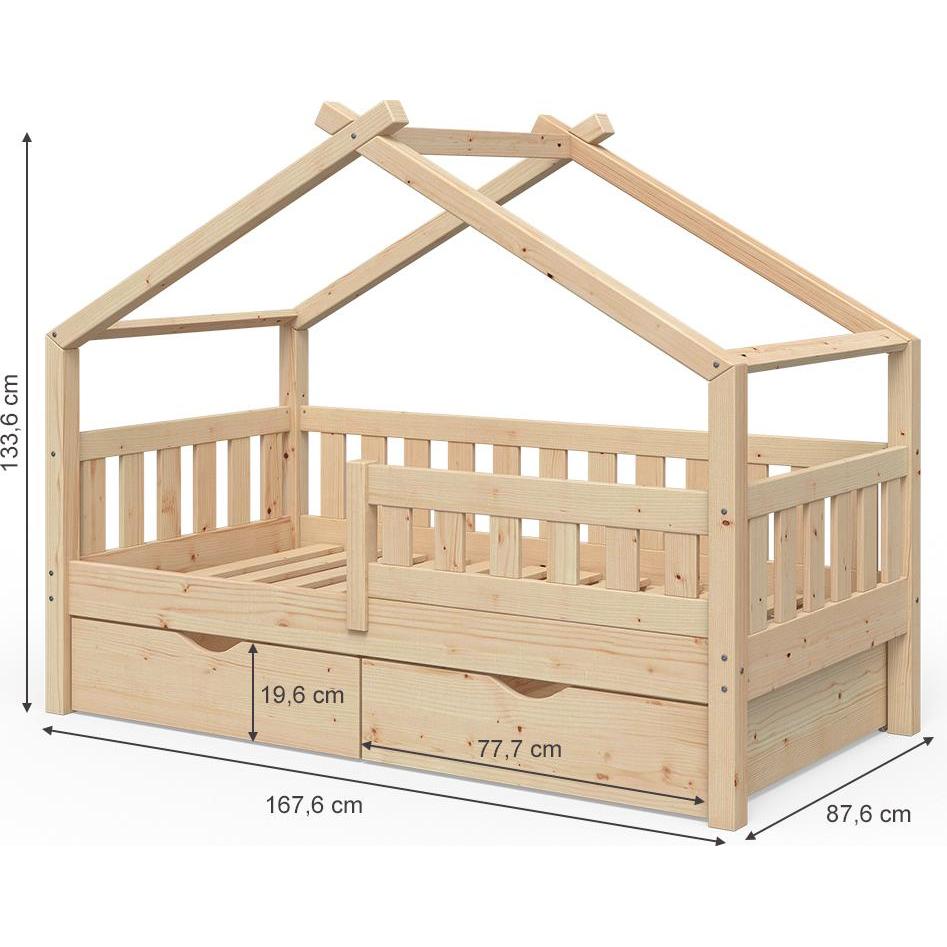 Thumbnail - VitaliSpa, Kinderbett, Hausbett Design (80 x 160 cm)