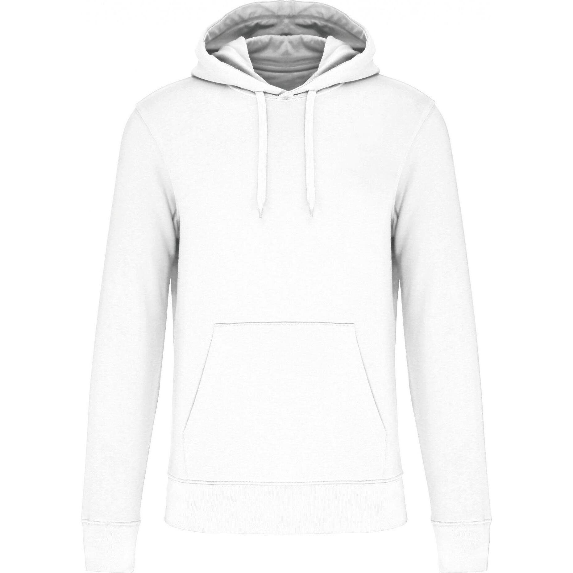 Kariban, Herren, Pullover, Umweltfreundliches Kapuzen-Sweatshirt, Weiss, (XL)