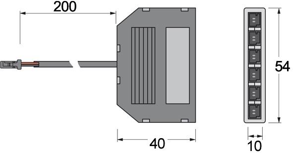 Produktbild L&S LED-6-fach Verteilerleiste 24 V