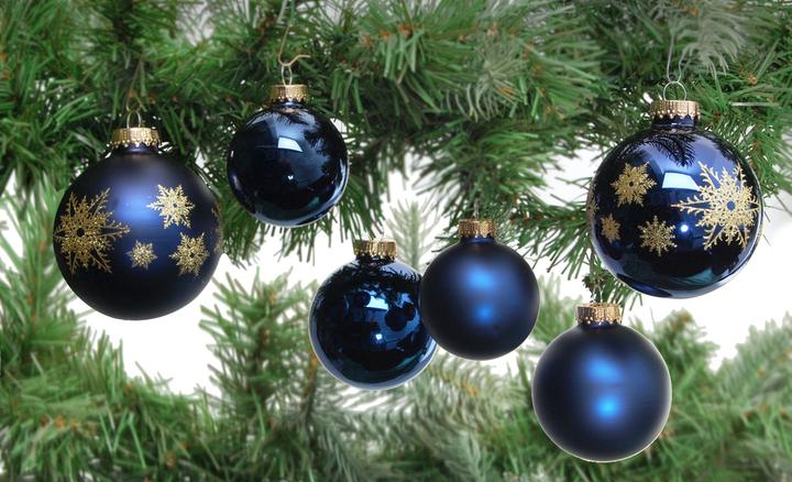 Produktbild Krebs Glas Lauscha Exklusives 16er Glaskugelset - Christbaumschmuck Grösse 5-7 cm (16x)