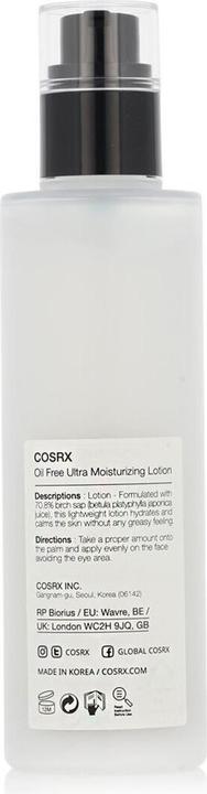 Image du produit Cosrx Lotion ultra hydratante sans huile (100 ml, Crème 24h)